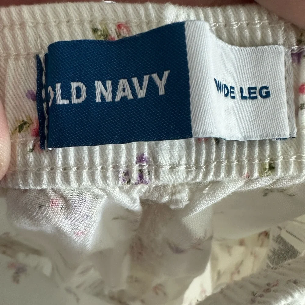 Printed Pull-On Baggy Wide-Leg Cargo Twill for Toddler Girls (Old Navy)